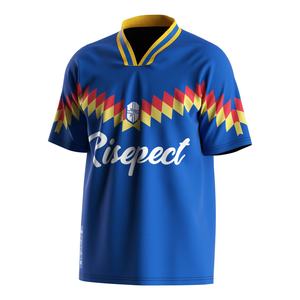 Camiseta Deportiva de Fútbol con Cuello en V y Cuello Polo, Hecha de Tela Ventilada para Torneos y Calentamiento - Product Image 1