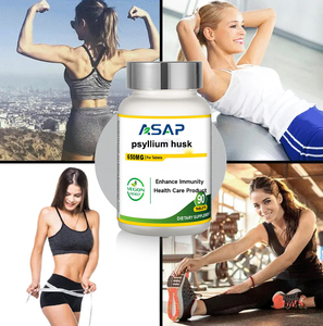 Comprimés d'extrait de cosse de psyllium Comprimés de supplément de fines herbes Comprimés de cosse de psyllium en vrac organiques - Product Image 2