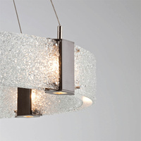 Lustre LED Moderne Nordique en Verre et Laiton à Anneaux Parallèles, Suspension Personnalisée pour Plafond, Décoration de Bar, Idéal pour Hôtels et Salons