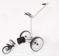 Chariot de golf électrique avec châssis intégré monobloc, montage et démontage simples, léger et portable