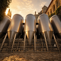 Cuve de Fermentation de Bière Tonsen 6000L, Fermenteur Conique à Double Enveloppe en Acier Inoxydable SUS304 60HL pour Brasserie Commerciale