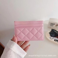 Portefeuille porte-cartes en cuir PU personnalisé à prix d'usine, pochette à monnaie mignonne pour portefeuille de luxe à motif diamant, porte-carte SIM