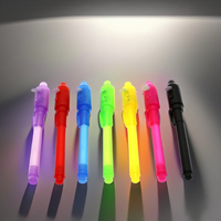 Vente en gros de stylo marqueur créatif à pointe plate, lumière UV, encre invisible, message secret magique, dessin coloré permanent effaçable à l'air