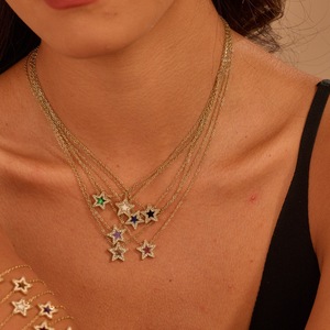 Collar CAIOOCHE con Colgante <span class=keywords><strong>de</strong></span> Estrella, Diseño <span class=keywords><strong>de</strong></span> Moda, Microincrustaciones <span class=keywords><strong>de</strong></span> Circonio, Resistente al Agua y al Deslustre, para Mujer - Product Image 2