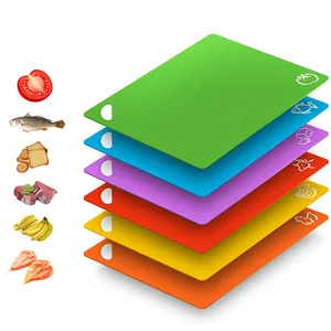 热卖厨房配件双酚a免费食品级PP柔性菜板砧板带图标