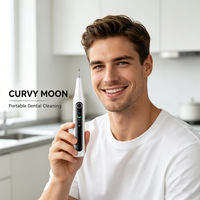CURVY MOON Détartreur dentaire ultrasonique électrique pour soins bucco-dentaires, élimination de la plaque et du tartre, nettoyeur dentaire visuel à écran couleur pour usage domestique