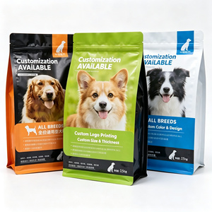 Sachet alimentaire pour animaux à fond plat, refermable avec fermeture éclair, sac en plastique autoportant, impression personnalisée pour nourriture pour chiens et chats - Product Image 6