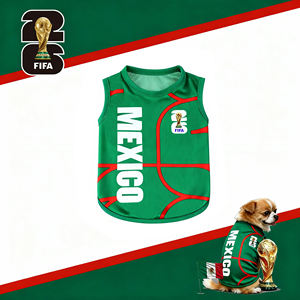 FIFA World Cup Officiële Licentie Huisdierkleding Hondenkleding Ultralichte Luxe Hondenkleding Meerdere Landen Voetbalteam T-shirts - Product Image 4
