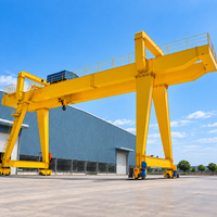 Grue portique à double poutre de 50 tonnes sur rails avec chariot à treuil ouvert pour salle d'essai d'usine