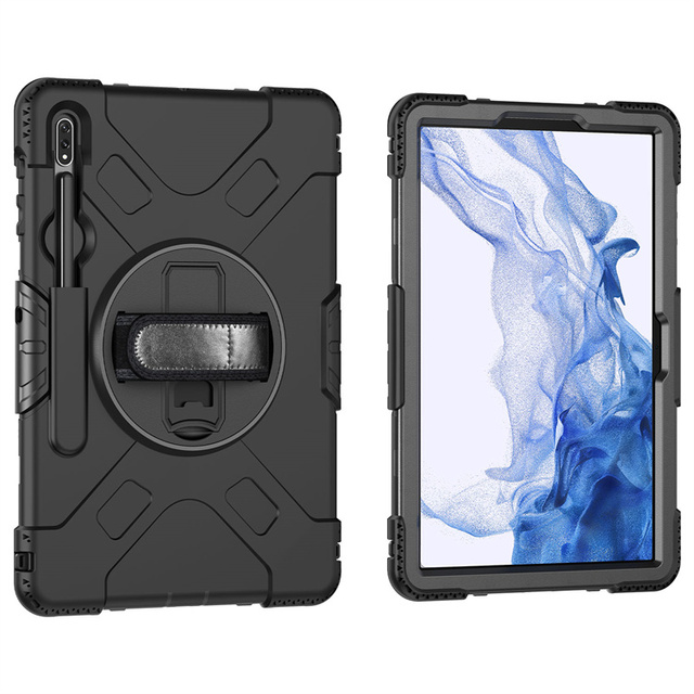 Drop Proof Rugged Heavy Duty TPU PC Tablet Shockproof Cover Case With Shoulder Strap for Samsung Galaxy Tab S8 S9 S10 Plus Ultra