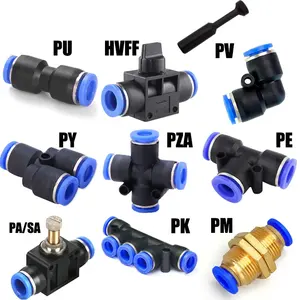 Plastic Hose Quick Couplings 4 to 12mm Pneumatic Air Fitting PY/PU/PV/PE/HVFF/SA/PK Pipe Gas Connectors