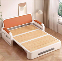 Canapé-lit moderne en forme de L, inclinable, rétractable et pliable, avec structure en bois et éponge haute densité, idéal pour les petits appartements