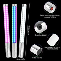 3 Couleur Rechargeable Flash Stick Champagne Bouteille Service LED Strobe Baton LED Sparkler lumière Pour présentateur de vin Bar Club Décor