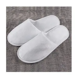 Luxury Velour Slippers Cheap Wholesale Custom Disposable White Hotel Slippers