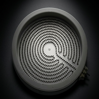 Plaque chauffante électrique ronde en métal SN/NO SN-200D, 2000W, 220V, infrarouge, pour cuisine commerciale et hôtelière