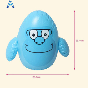 Diseño personalizado OEM, bolsa de boxeo inflable de PVC con forma de huevo, estilo caricatura 3D, con base de arena. - Product Image 4