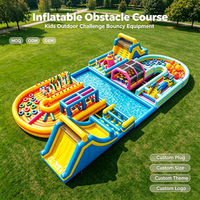 Parcours d'obstacles gonflable pour enfants, toboggan commercial en PVC, château gonflable combiné, conception personnalisée, en promotion