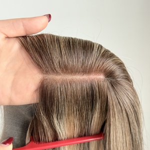Pelucas y tupés de cabello Remy brasileño para mujer, para cabello fino, peluca judía de onda natural de 18 pulgadas en stock - Product Image 2