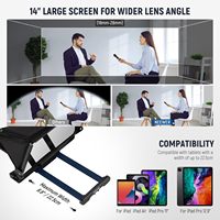 Téléprompteur NEEWER X14 III Avec Télécommande RT113/Contrôle par Application Inclinaison à 45 Degrés Séparateur de Faisceau 14" Cadre Entièrement Métallique Support de Caméra Amélioré
