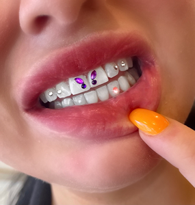 Bellezza diamante farfalla dentaria cristallo gioielli gioielli cristalli pietra dente gemma sorriso splendido - Product Image 4