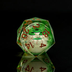 Ensemble de dés D20 à gros yeux flottants de 33 mm, dés à œil de dragon D20, bord tranchant, liquide, 20 faces, dés en résine en vrac pour jeux de rôle - Product Image 1