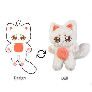 ヴォグラス DIY カスタム可能 10cm & 20cm コットンぬいぐるみフィギュア 漫画風人間型 KPOPアイドル 自分だけのオリジナルぬいぐるみ - Product Image 5