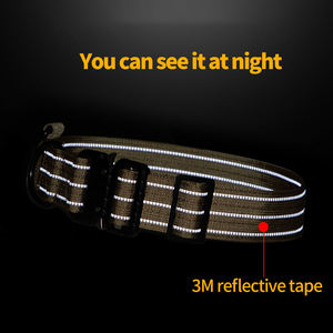 Fabricante, venta al por mayor, <span class=keywords><strong>Collar</strong></span> personalizado de nailon con estampado reflectante, remache para perros grandes, <span class=keywords><strong>Collar</strong></span> táctico para mascotas, diseño Simple - Product Image 5