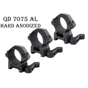 Ohhunt - Montagem de anéis ópticos anodizados duros, novo disco de alumínio de liberação rápida 7075 30 mm QD