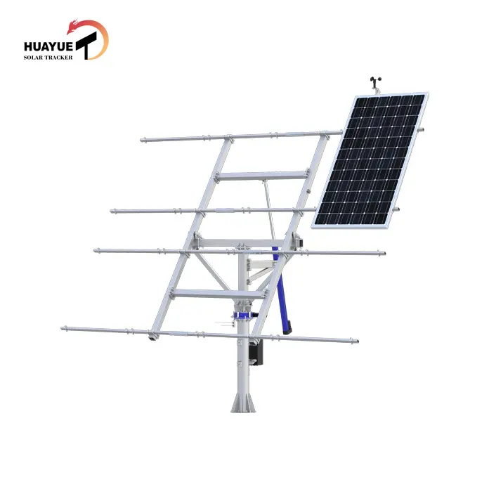 Huayue rastreador solar-5KW HYS-8PV-144-LSD rastreador solar de eixo duplo sistema de rastreamento solar painel solar rastreador solar