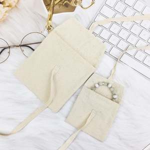 Pochette enveloppe en coton biologique avec logo personnalisé, sac anti-poussière réutilisable pour vêtements, chaussures, emballage de chaussettes, rabat pour montres, recyclable - Product Image 5