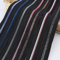 Fermetures éclair en résine écologiques à extrémités ouvertes LYH, vente en gros d'usine, avec dents personnalisées pour vêtements, sacs et chaussures imperméables