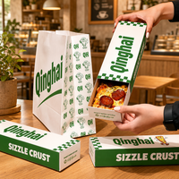 Boîte à pizza personnalisée avec tiroir coulissant, boîte à pizza rectangulaire, boîte à emporter en carton pour tacos, sushis, boîte à emporter avec tiroir pour aliments