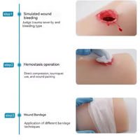 Modelo de Vaso Roto para Entrenamiento de Control de Hemorragias con Torniquete, Simula Heridas en el Muslo, Kit de Entrenamiento para Prácticas Médicas