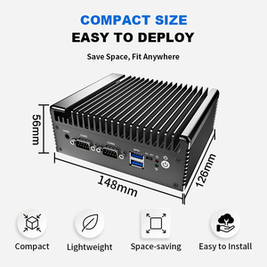 Nouvel ordinateur de bureau économique <span class=keywords><strong>Intel</strong></span> <span class=keywords><strong>Core</strong></span> I5 6300U DDR3L Dual 2 Lan 6 USB Win 10 Nuc Mini PC sans ventilateur Ordinateur industriel - Product Image 4