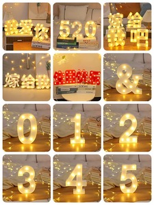 <span class=keywords><strong>Letras</strong></span> con Luces LED, Letrero Luminoso de Feliz Cumpleaños, <span class=keywords><strong>Letras</strong></span> con Luces para Bodas, Decoración de San Valentín, Iluminación para Bodas, Fútbol - Product Image 5