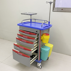 Keranjang tabrakan medis darurat, 5 Laci medis, perawatan darurat klinik rumah sakit, troli obat - Product Image 6