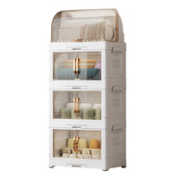 Boîte de rangement en plastique pour assiettes et bols, support de rangement vertical pour couverts de cuisine, anti-poussière, drainant, organisateur poli