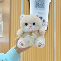 Porte-clés en peluche chat persan de dessin animé mignon, pendentif de sac en tissu doux, chat siamois, jouet à griffer, vente en gros