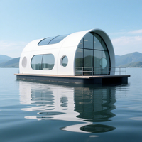 Maison flottante préfabriquée, hôtel flottant de luxe, yacht flottant en aluminium, maison flottante à vendre