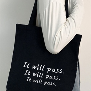 Bolsa de Mano Simple con Cierre, Bolsa de Hombro Informal de Lona, en Oferta - Product Image 3