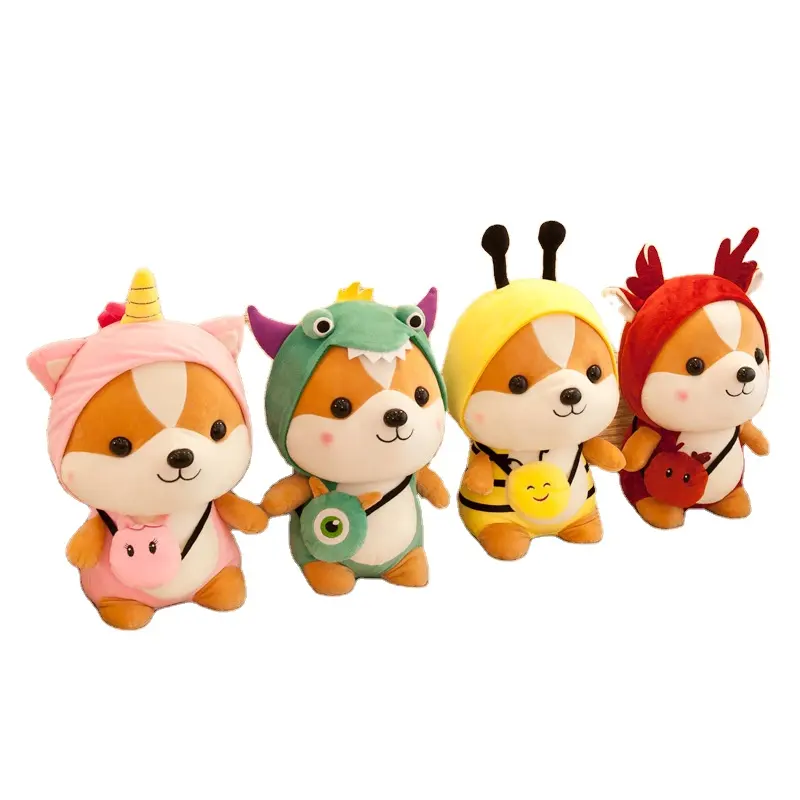 Stuffed Animal Shiba Akita Inu Cute Squirrel Plush Dog Toy Cosplay Christmas Deer Dinosaur Bee Unicorn Plush Toys