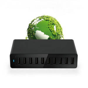 60W 10포트 USB 충전기 QC3.0 기능, 5V/2.4A 출력, 화웨이 및 이어폰용 멀티 포트 휴대폰 충전기 - Product Image 5