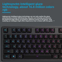Nouveau clavier de jeu mécanique filaire USB G512 pleine taille 104 touches avec rétroéclairage RGB et macros programmables pour ordinateur de bureau