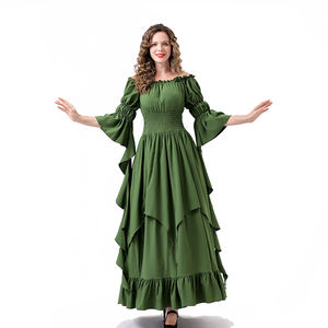 فستان نسائي من العصور الوسطى والفيكتورية وعصر النهضة، فستان أميرة بأكمام واسعة، زي قوطي لحفلات الكرنفال والحفلات التنكرية، مقاس كبير - Product Image 6