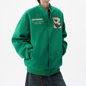 Chaqueta de Béisbol con Diseño Moderno para Hombre y Mujer, Otoño Invierno, Personalizable con Bordado de Letras, Estilo Urbano, Informal, para Parejas - Product Image 1