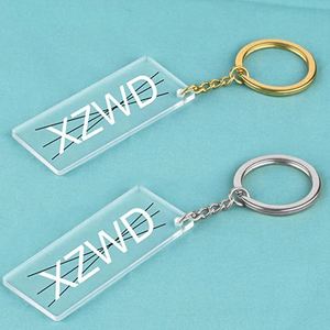 Llavero de acrílico personalizado con letras impresas, llavero rectangular de anime con foto DIY para regalo personalizado, ligero, estilo indie, recuerdo - Product Image 4