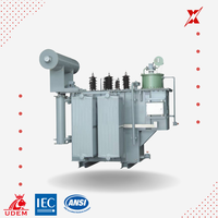 Transformateur de puissance triphasé 35 kV 8000 kVA S13 à retour de flux, immergé dans l'huile, en aluminium, pour projet de réseau rural