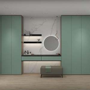 Chambre principale, grand placard avec porte en verre, armoire en bois avec commode - Product Image 3