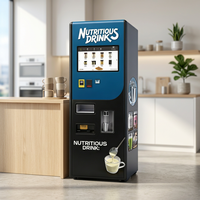 Distributeur automatique de boissons protéinées compactes en gros, mélange automatique, paiement par carte de crédit/code QR pour salle de sport, hôtel, club de fitness, libre-service