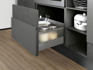 Collection de prix des armoires de cuisine modernes en bois gris brillant de luxe - Product Image 5